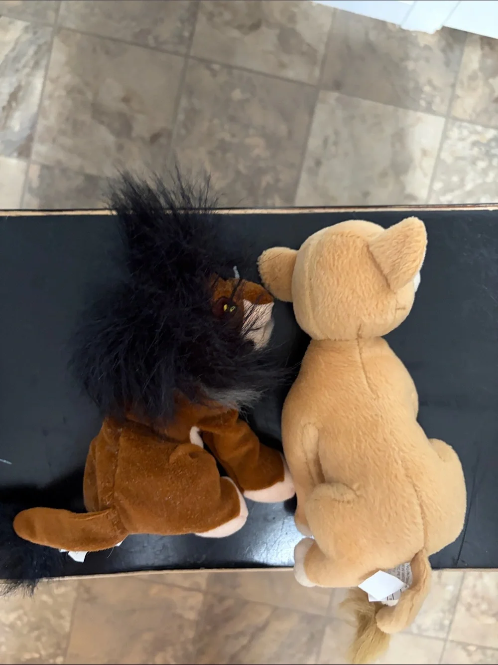 Disney Lion King Plush Pair - Brown, Tan, Black, Pink Accents